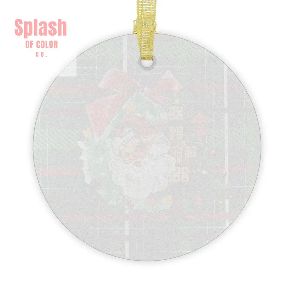 Mahjong Christmas Ornament, Vintage Santa, Mahj Tree Magical Whimsical Holiday Ornament - Splash of Color co.