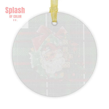 Mahjong Christmas Ornament, Vintage Santa, Mahj Tree Magical Whimsical Holiday Ornament - Splash of Color co.