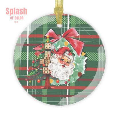 Mahjong Christmas Ornament, Vintage Santa, Mahj Tree Magical Whimsical Holiday Ornament - Splash of Color co.
