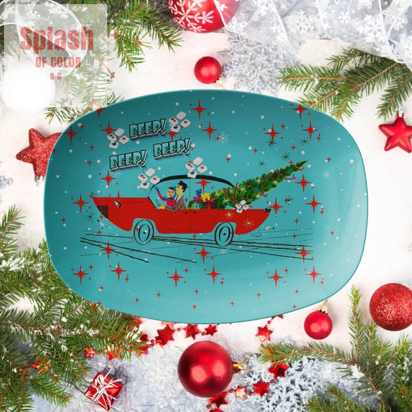 Mahjong Christmas Platter Funny Mahjong Gifts Holiday Humor Hostess Gift - Kitchenware