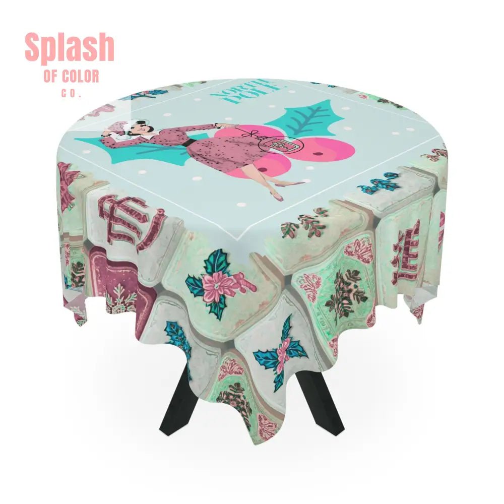 Mahjong Christmas, Seasonal Festive Tablecloth With Nostalgic Flair - Splash of Color co.