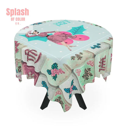 Mahjong Christmas, Seasonal Festive Tablecloth With Nostalgic Flair - Splash of Color co.