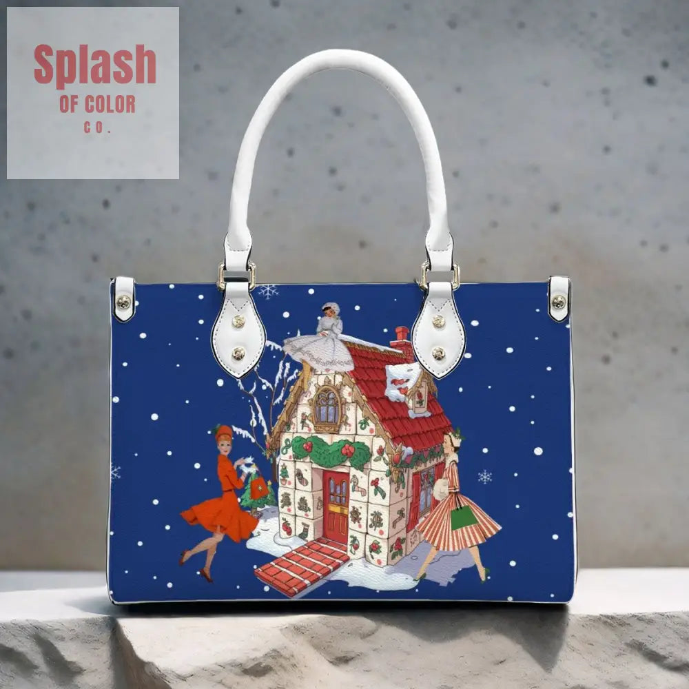 Mahjong Christmas Seasonal Winter Whimsical Vintage Flair Handbag Shoulder Bag Christmas Purse Handbag