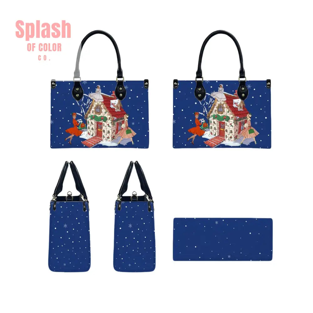 Mahjong Christmas Seasonal Winter Whimsical Vintage Flair Handbag Shoulder Bag Christmas Purse Handbag