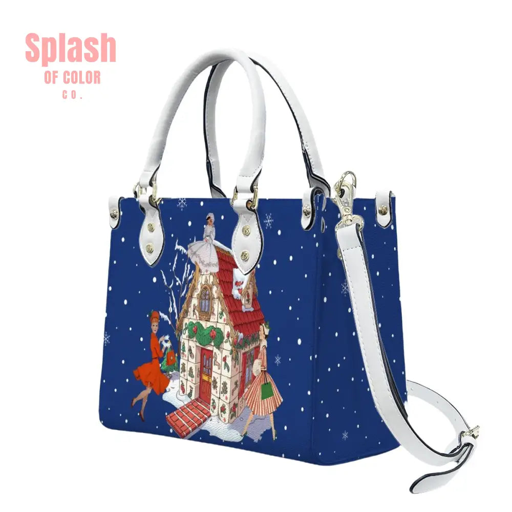 Mahjong Christmas Seasonal Winter Whimsical Vintage Flair Handbag Shoulder Bag Christmas Purse Handbag