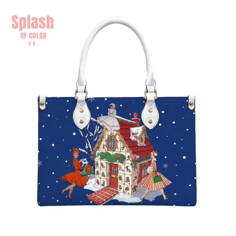 Mahjong Christmas Seasonal Winter Whimsical Vintage Flair Handbag Shoulder Bag Christmas Purse White / S Handbag