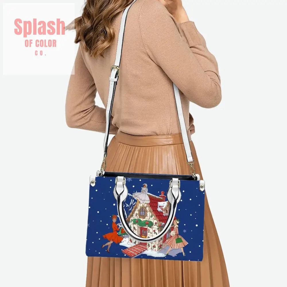 Mahjong Christmas Seasonal Winter Whimsical Vintage Flair Handbag Shoulder Bag Christmas Purse Handbag