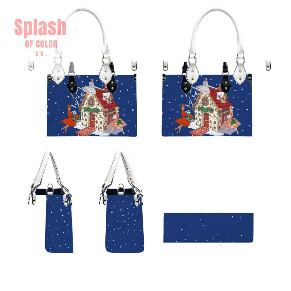 Mahjong Christmas Seasonal Winter Whimsical Vintage Flair Handbag Shoulder Bag Christmas Purse Handbag