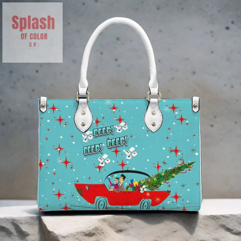 Mahjong Christmas Shoulder Arm Tote Bag Holiday Nostalgic Whimsy Tote Bag for Women Handbag