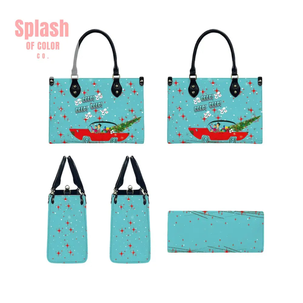 Mahjong Christmas Shoulder Arm Tote Bag Holiday Nostalgic Whimsy Tote Bag for Women Handbag