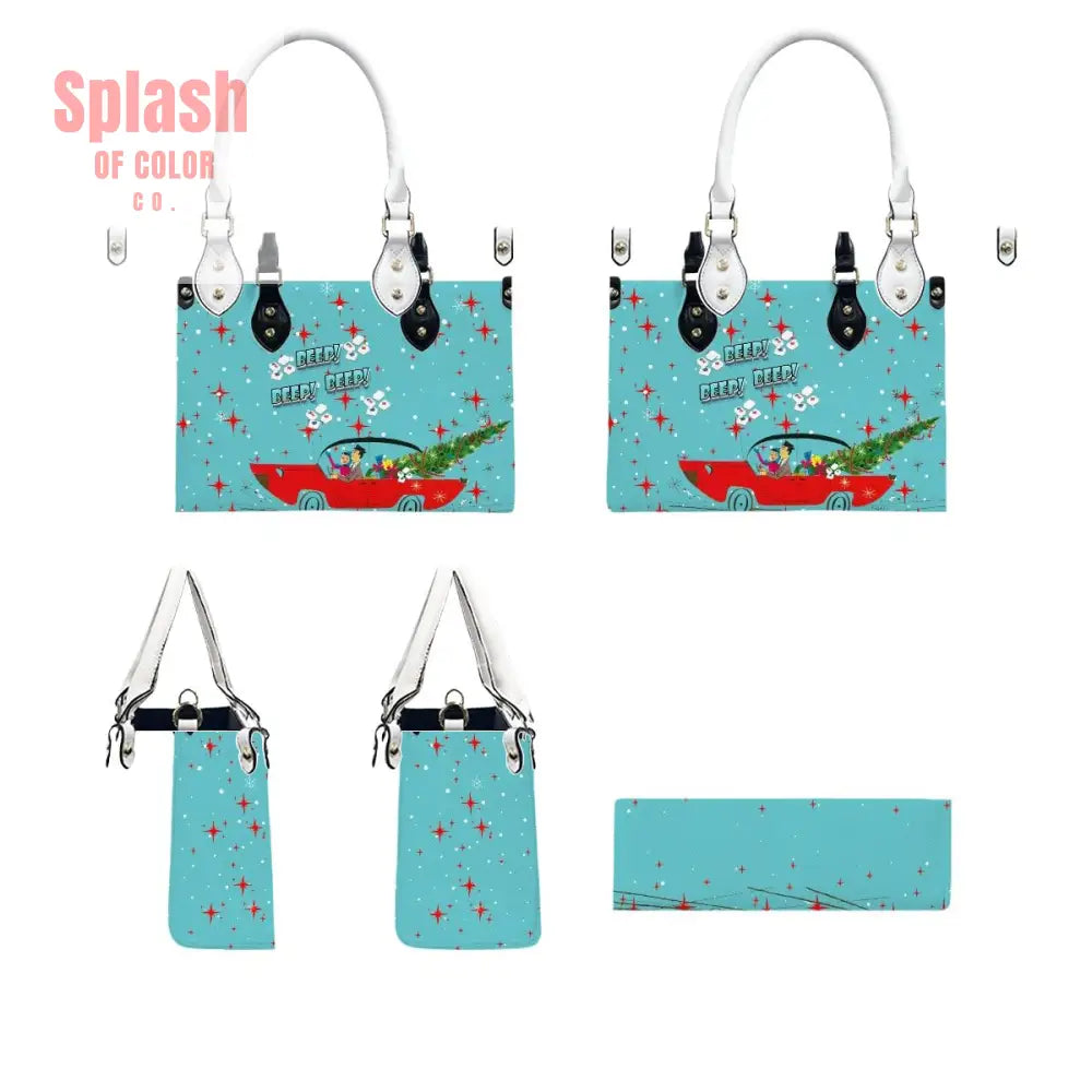 Mahjong Christmas Shoulder Arm Tote Bag Holiday Nostalgic Whimsy Tote Bag for Women Handbag