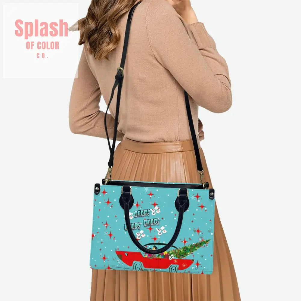 Mahjong Christmas Shoulder Arm Tote Bag Holiday Nostalgic Whimsy Tote Bag for Women Handbag