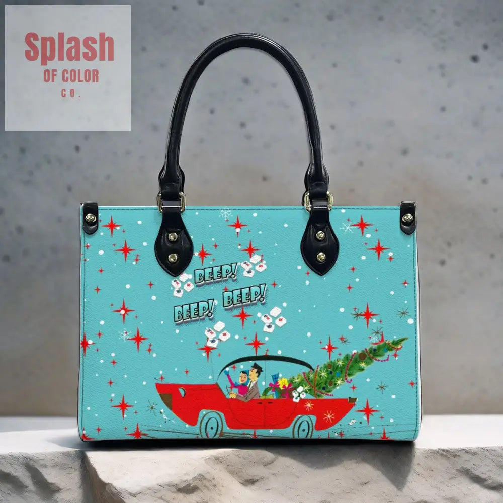 Mahjong Christmas Shoulder Arm Tote Bag Holiday Nostalgic Whimsy Tote Bag for Women Handbag