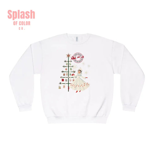Mahjong Christmas Sweater Cozy Holiday Crewneck Festive Sweatshirt With Vintage Whimsy - White / S - Sweatshirt