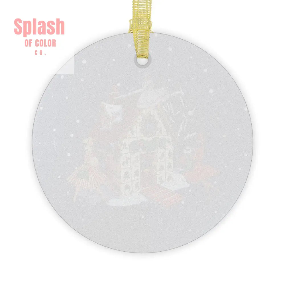 Mahjong Christmas Vintage Gals Whimsical Glass Ornament Mahj House Ornament 1 pc / Round / One Size Home Decor