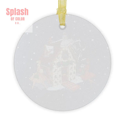 Mahjong Christmas Vintage Gals Whimsical Glass Ornament Mahj House Ornament 1 pc / Round / One Size Home Decor