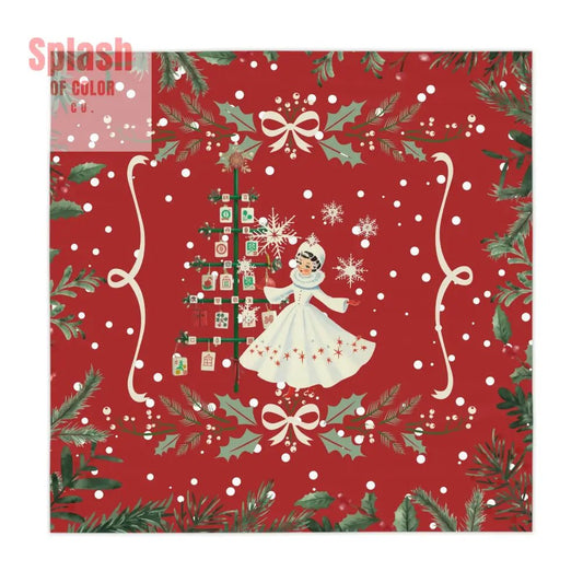 Mahjong Christmas Vintage Christmas Tablecloth, Holiday Mahj Decor - Splash of Color co.