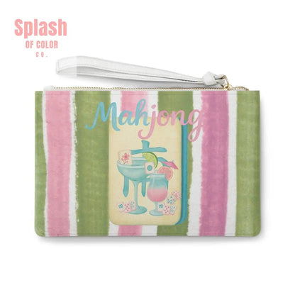 Mahjong Clutch Bag Perfect for Game Nights Tote Purse Casual Outings Gift for Designing Lovers One size Bags