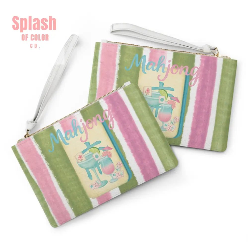 Mahjong Clutch Bag Perfect for Game Nights Tote Purse Casual Outings Gift for Designing Lovers One size Bags
