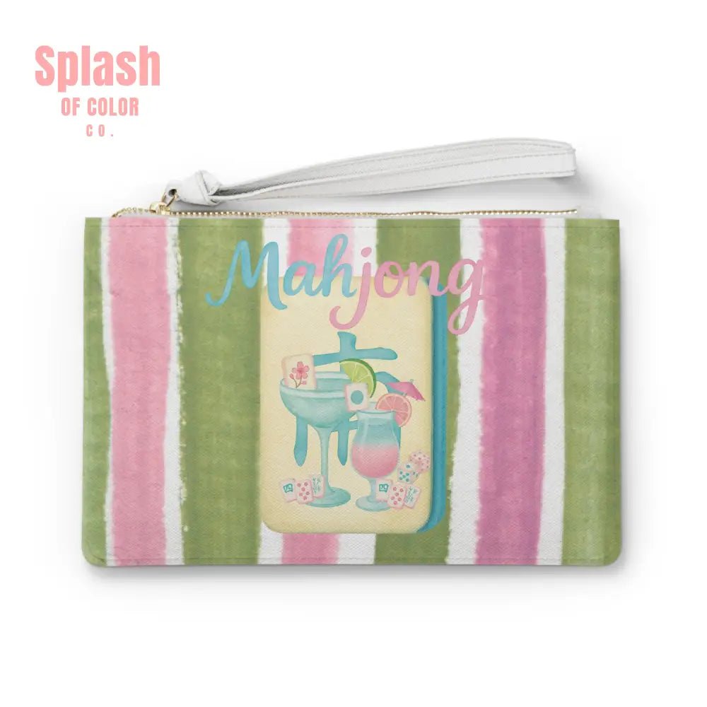 Mahjong Clutch Bag Perfect for Game Nights Tote Purse Casual Outings Gift for Designing Lovers One size Bags