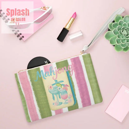 Mahjong Clutch Bag Perfect for Game Nights Tote Purse Casual Outings Gift for Designing Lovers One size Bags