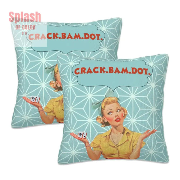 Mahjong Crack Bam Dot Cute Pillow Covers For Mahj Night Gift Idea - 16’’x16’’ - Pillow Case