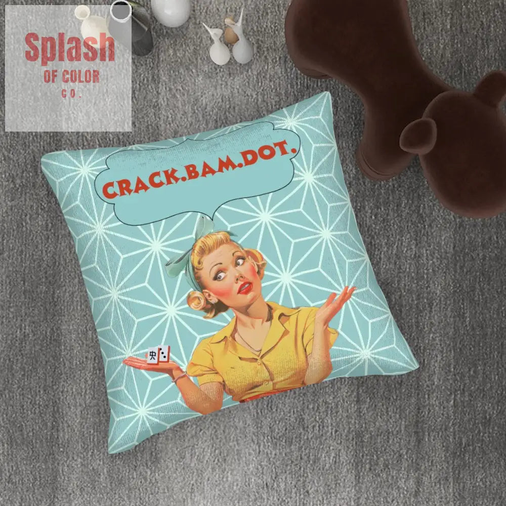 Mahjong Crack Bam Dot Cute Pillow Covers For Mahj Night Gift Idea - Pillow Case