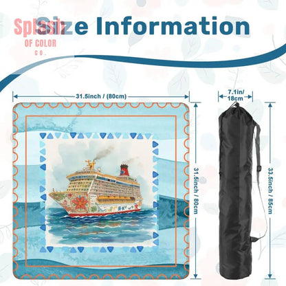 Mahjong Cruise, Ready To Set Sail Mahjong Mat - Splash of Color co.