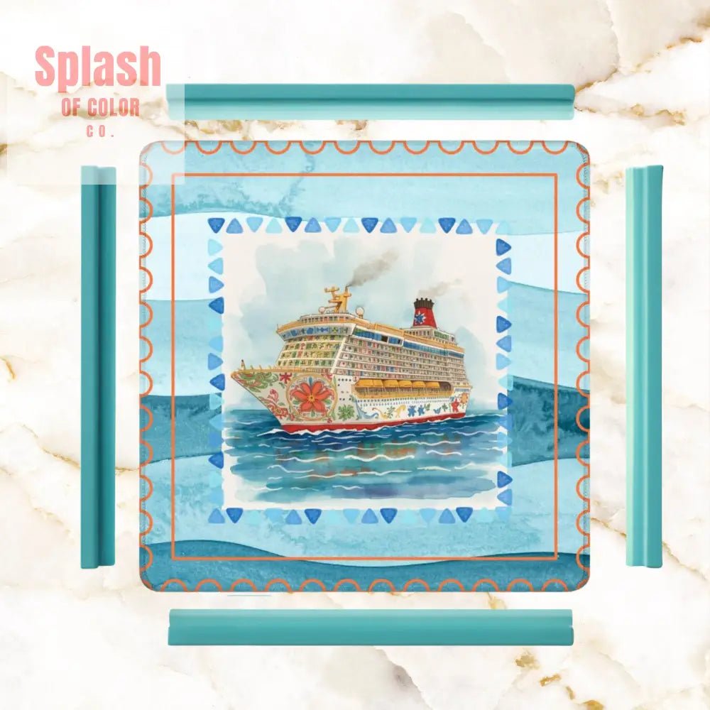 Mahjong Cruise, Ready To Set Sail Mahjong Mat - Splash of Color co.