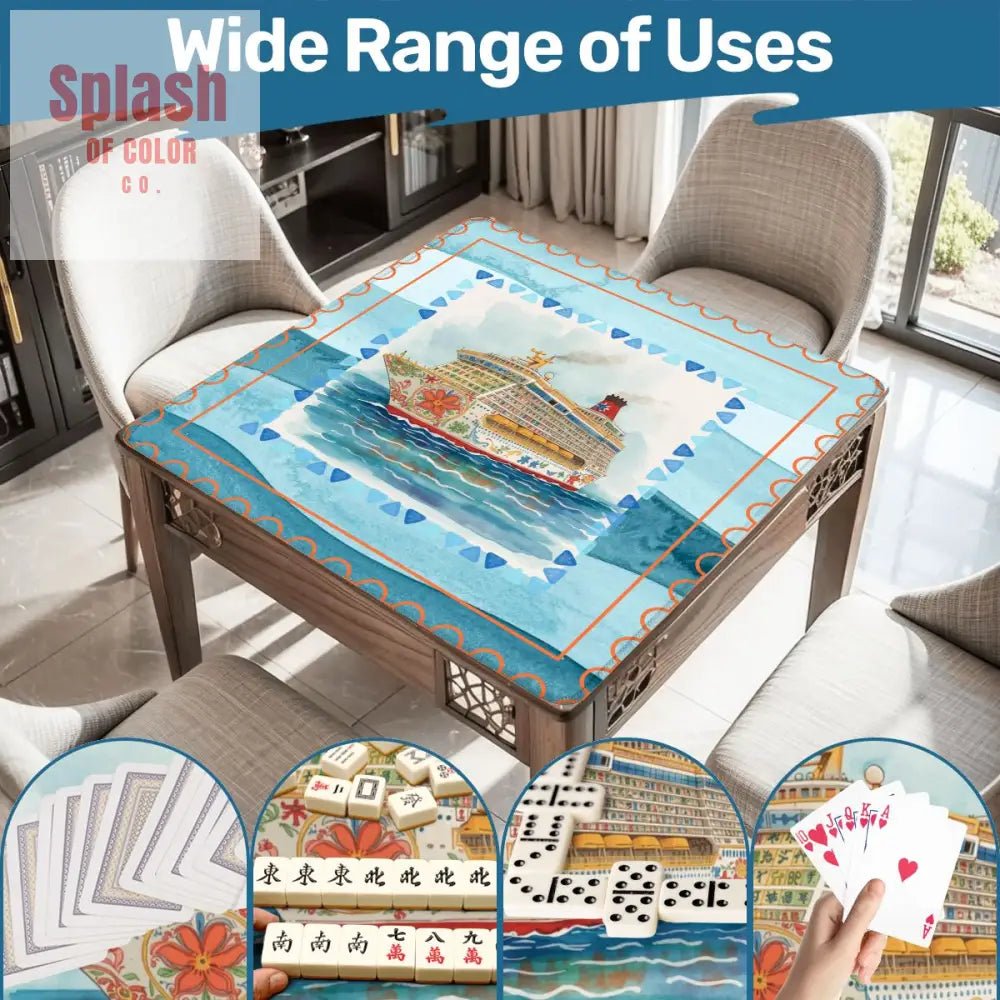 Mahjong Cruise, Ready To Set Sail Mahjong Mat - Splash of Color co.