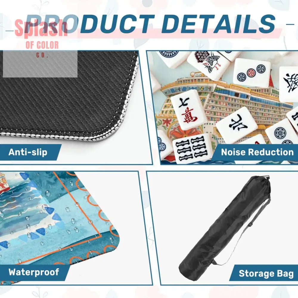 Mahjong Cruise, Ready To Set Sail Mahjong Mat - Splash of Color co.