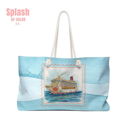 Mahjong Cruise Tote Bag, Travel Tote for Beach Trips, Summer Getaway, Cruise Lovers Gift - Splash of Color co.