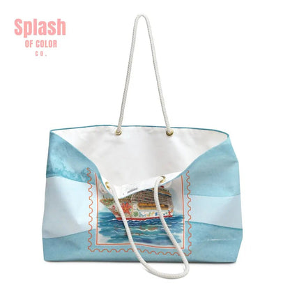 Mahjong Cruise Tote Bag, Travel Tote for Beach Trips, Summer Getaway, Cruise Lovers Gift - Splash of Color co.