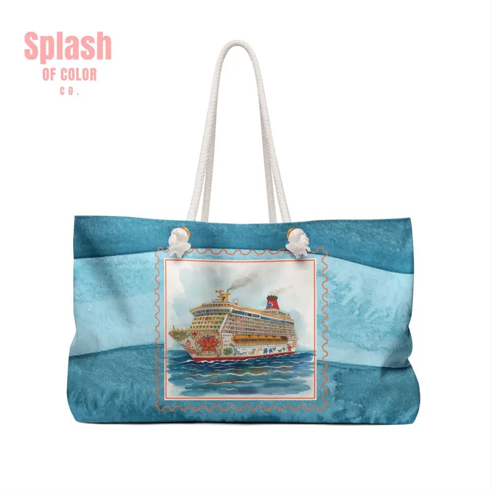 Mahjong Cruise Tote Bag, Travel Tote for Beach Trips, Summer Getaway, Cruise Lovers Gift - Splash of Color co.