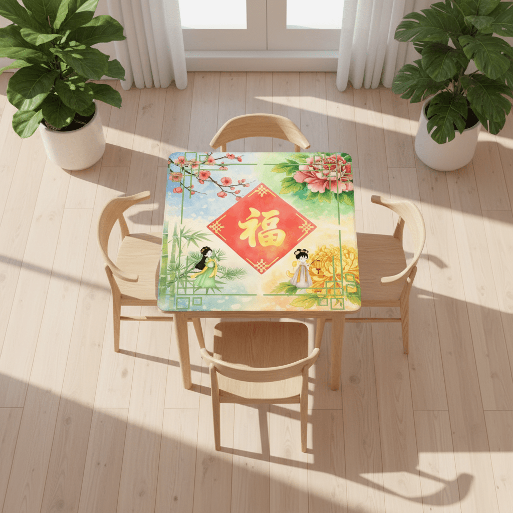 FOUR SEASONS OF FORTUNE Mahjong Mat - Splash of Color Co.