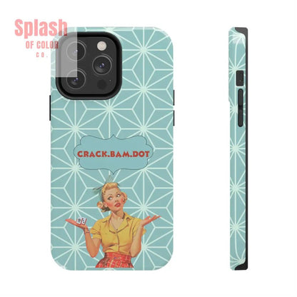 Mahjong Funny Phone Case, Crack Bam Dot Vintage Style, Funny Gift for Friends, Durable Protection, Perfect for Any Occasion - Splash of Color co.