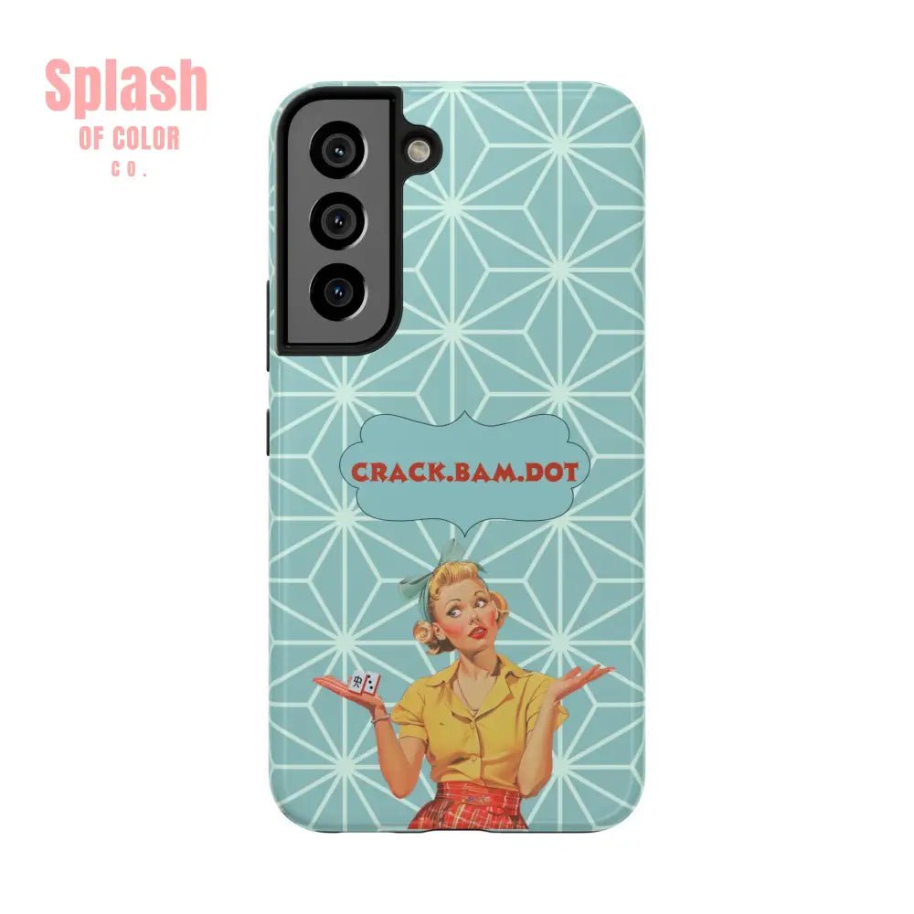 Mahjong Funny Phone Case Crack Bam Dot Vintage Style Funny Gift for Friends Durable Protection Perfect for Any Occasion