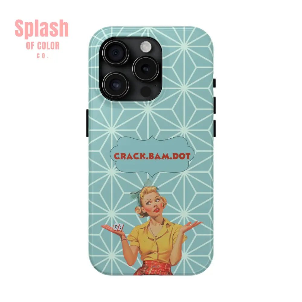 Mahjong Funny Phone Case Crack Bam Dot Vintage Style Funny Gift for Friends Durable Protection Perfect for Any Occasion