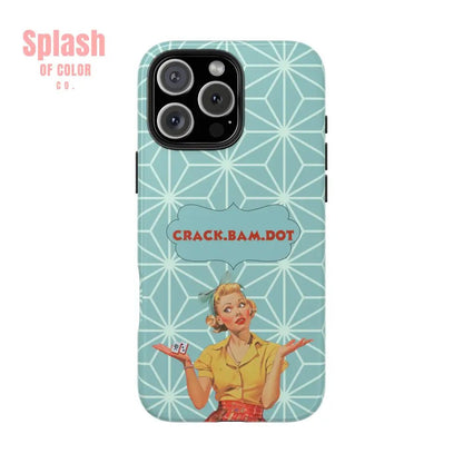 Mahjong Funny Phone Case, Crack Bam Dot Vintage Style, Funny Gift for Friends, Durable Protection, Perfect for Any Occasion - Splash of Color co.