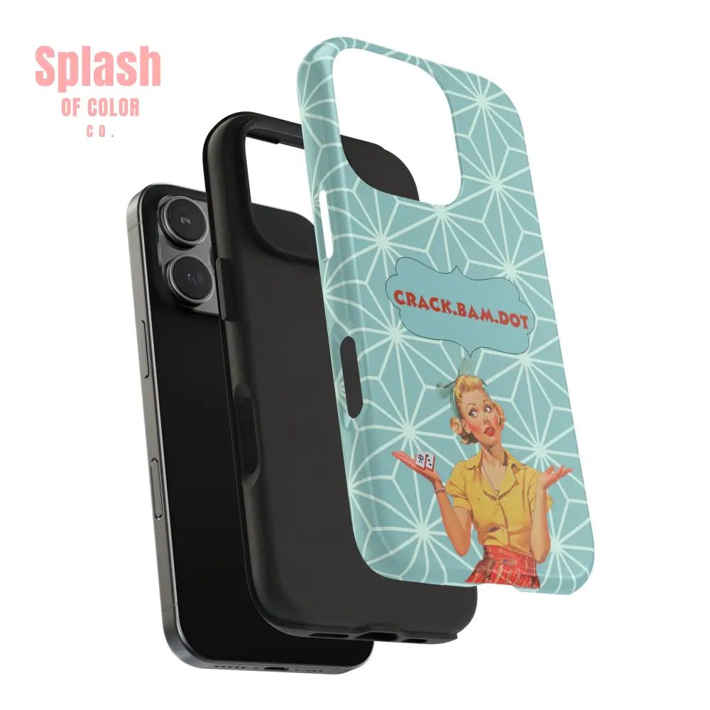 Mahjong Funny Phone Case Crack Bam Dot Vintage Style Funny Gift for Friends Durable Protection Perfect for Any Occasion