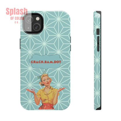 Mahjong Funny Phone Case, Crack Bam Dot Vintage Style, Funny Gift for Friends, Durable Protection, Perfect for Any Occasion - Splash of Color co.