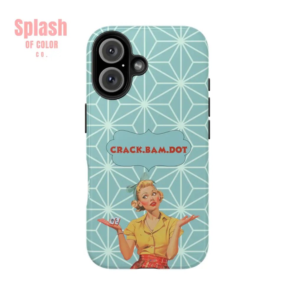 Mahjong Funny Phone Case Crack Bam Dot Vintage Style Funny Gift for Friends Durable Protection Perfect for Any Occasion