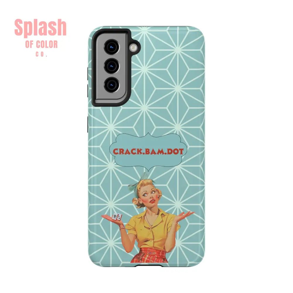 Mahjong Funny Phone Case Crack Bam Dot Vintage Style Funny Gift for Friends Durable Protection Perfect for Any Occasion
