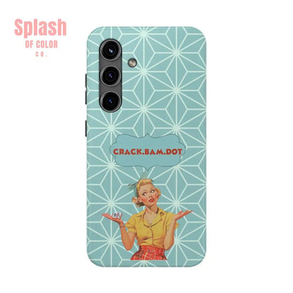 Mahjong Funny Phone Case, Crack Bam Dot Vintage Style, Funny Gift for Friends, Durable Protection, Perfect for Any Occasion - Splash of Color co.
