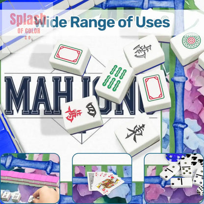 Mahjong Game Mat Mahj Enthusiasts Watercolor Hydrangea Pretty Preppu Mahjong Mat - 31.5’’x31.5’’ - Daily Accessories