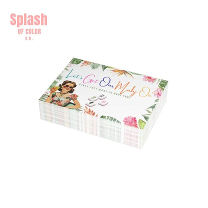 Mahjong Game Night, Mahj Party Invitation Postcards - Splash of Color co.
