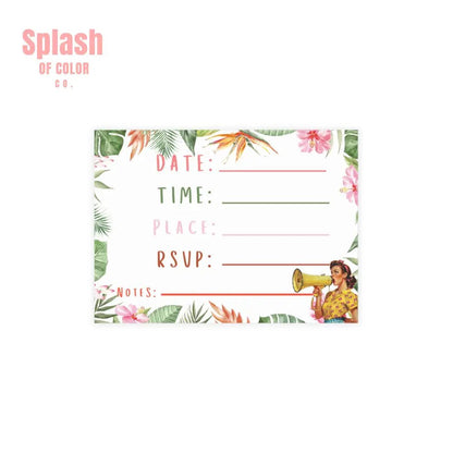 Mahjong Game Night, Mahj Party Invitation Postcards - Splash of Color co.