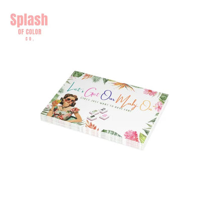 Mahjong Game Night, Mahj Party Invitation Postcards - Splash of Color co.