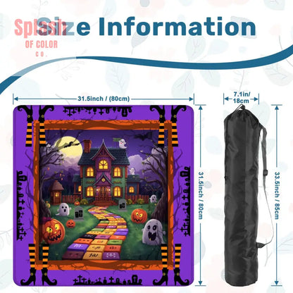 Mahjong Halloween Mat Limited Edition Spooky Mahj House Whimsical Game Play Daily Accessories