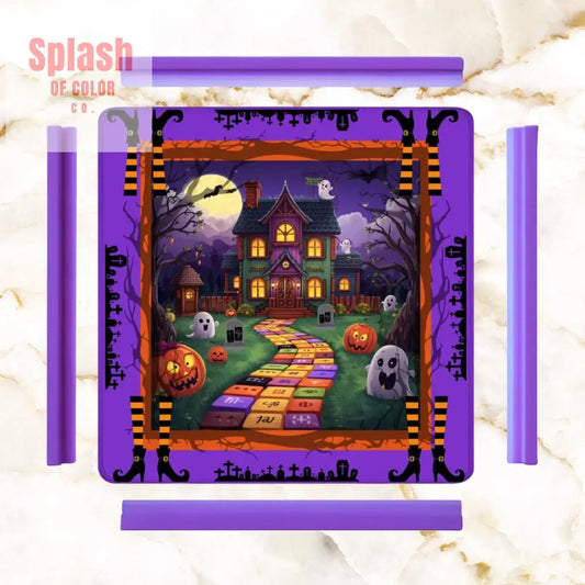 Mahjong Halloween Mat Limited Edition Spooky Mahj House Whimsical Game Play Daily Accessories